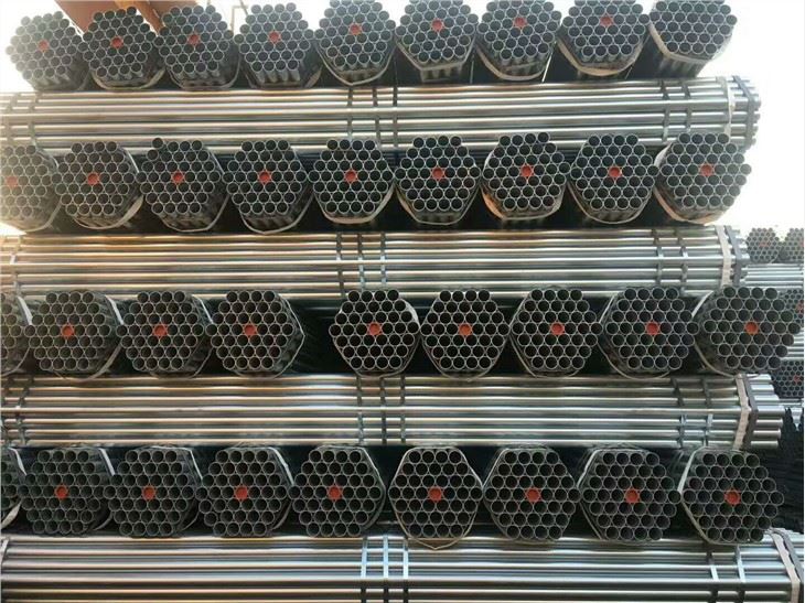 BS 1387/ASTM A53 Чорна оцинкована сталева труба